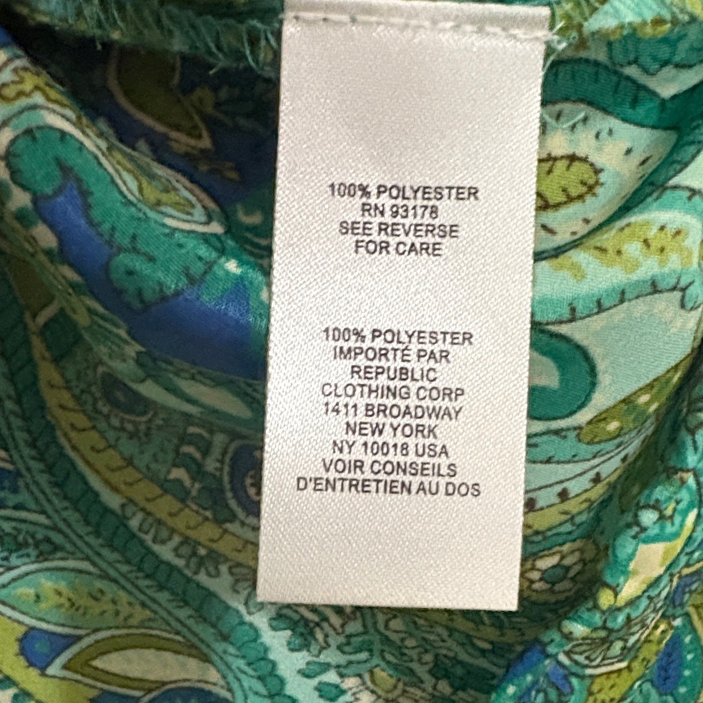 Chelsea & Theadore Green and Blue Paisley Blouse - Picture 5 of 8
